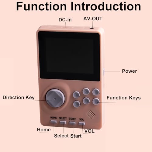 16 Bit Handheld Video Game Console for Kids Adults，2.8-inch Super Wide Lcb Preloaded 100 HD Handheld Game Console Seniors Electronic Game Player Birthday Present Xmas (Pink) - color: Pink