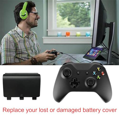 4 Pack One Controller Battery Back Cover for Xbox One, One S, One X Controller [NOT for Xbox SeriesS/X],Replacement Battery Back Shell Covers Compatible with Xbox One/One S/One X Controllers (Black) - color: Black
