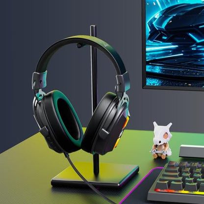 Redragon H375 Wired Gaming Headset, 53mm Drivers 7.1 Surround Sound, Detachable Noise Cancelling Mic, USB Computer Headset with RGB, Lightweight Design for PC/Laptop/PS4 | 53mm Driver, Removable Noise Cancelling Microphone, Lightweight Design, Compatible
