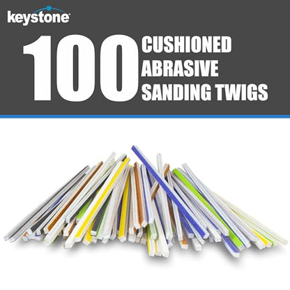 Keystone Sanding Twigs or Sticks Ideal for Woodworking Hobby Arts Crafts Models Mixed Grits and Lengths Cushioned Abrasive (121 Piece Detail Sanding Kit) - size: 121 Piece Detail Sanding Kit