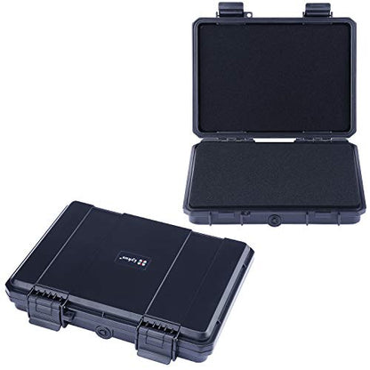 Lykus HC-2110 Mini Hard Case Dry Box with Foam Insert, Interior Size 8.27x5.91x1.46 inch, IP66 Splash-Proof - color: Black, size: HC-2110