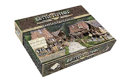 Battle Systems Fantasy Terrain Village Core Set - 28-35mm DND D&D RPG Wargames Historical/Fantasy Card Scenery - style: Village