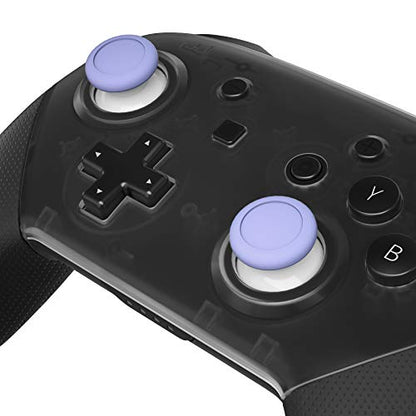 eXtremeRate Light Violet & White Dual-color Replacement 3D Joystick Thumbsticks, Analog Thumb Sticks with Cross Screwdriver for Nintendo Switch Pro Controller - color: White & Light Violet