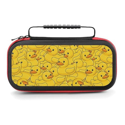 Switch Carrying Case Duck Rubber Switch Game Case with 20 Games Cartridges Hard Shell Travel Protection Storage Case for Console & Accessories