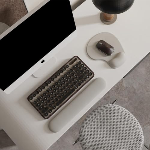 Office Mousepad with Gel Wrist Support - Ergonomic Gaming Desktop Mouse Pad Wrist Rest - Design Gamepad Mat Rubber Base for Laptop Computer -Silicone Non-Slip Special-Textured Surface (02Grey) - color: 02Grey