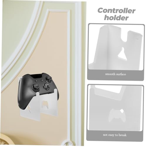 KONTONTY 1piece Game Controller Display Stand Sturdy Wall-mounted Storage Holder for Controllers and Headsets Neat Organizer for Gaming Accessories White