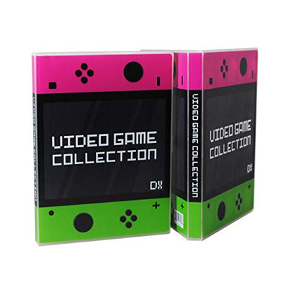 UniKeep Game Case for Nintendo Switch Cartridges - Holds 60 Video Games Securely in Foam | Heavy Duty Compact Travel Storage Binder & Protective Holder Organizer with Snap-Lock Closure - color: pink / green
