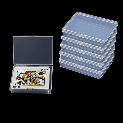 Playing Card Case 6Pcs Plastic Playing Card Box Holder Storage Organizer | NO Cards | Snap Closed | Suitable for 3.5X2.5 inch Game Gard - style: 6pcs for Poker Size