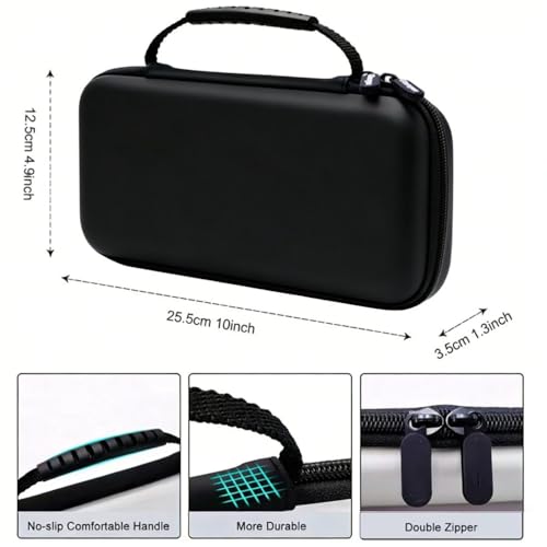 For Nintendo Switch OLED/Switch Hard Carrying Case, 10 Game Card Slots, ABS Hard Shell, Portable Travel Bag with Handle, Shockproof & Waterproof Protective Storage Pouch for Console, Joy-Cons - size: For Nintendo Switch 1