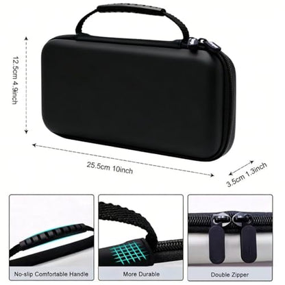 For Nintendo Switch OLED/Switch Hard Carrying Case, 10 Game Card Slots, ABS Hard Shell, Portable Travel Bag with Handle, Shockproof & Waterproof Protective Storage Pouch for Console, Joy-Cons - size: For Nintendo Switch 1