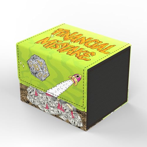 (Financial Mistake) 100% Hand-Drawn TCG/MTG 100+ Card Vault Deck Box - style: Financial Mistake