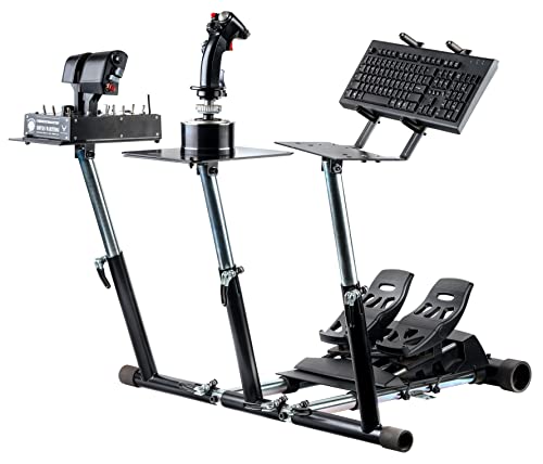 Wheel Stand Pro Super Warthog Flight stand Compatible With Thrustmaster HOTAS WARTHOG, Saitek/Logitech rudders. Rudders/mouse/keyboard/throttles not included.