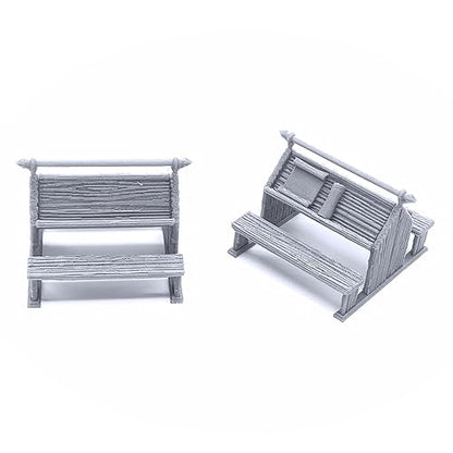 Library Furniture - DND Terrain Compatible with Dungeons and Dragons, 28mm Miniature Wargaming, Tabletop RPGs, Wargame Scenery
