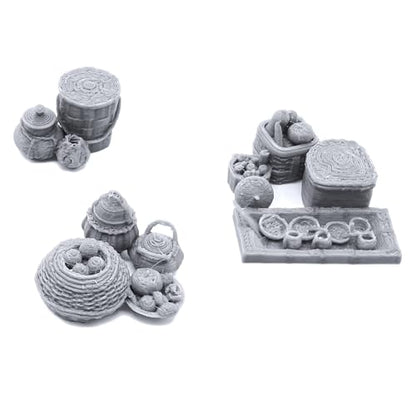 EnderToys Forest Ranger Furnishings by Printable Scenery, 3D Printed Tabletop RPG Scenery and Wargame Terrain 28mm Miniatures