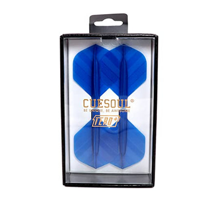 CUESOUL TERO Plus New Double Direction Telescopic and Rotating Dart Flights System-AK4 Dart Flight - color: Blue