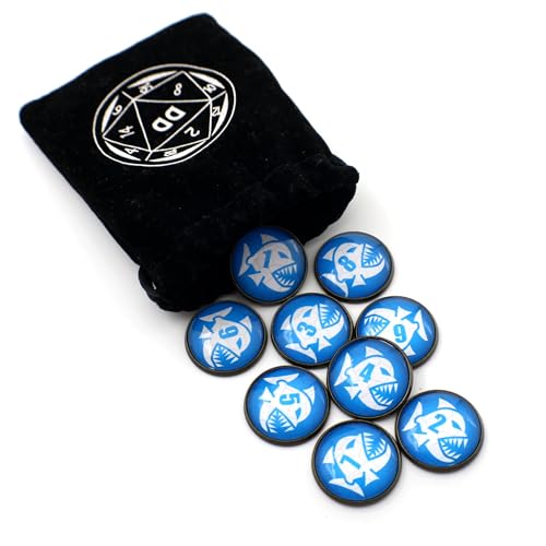 D&D Numbered Monster Token Markers for Dungeons and Dragons (Fish) - style: Fish