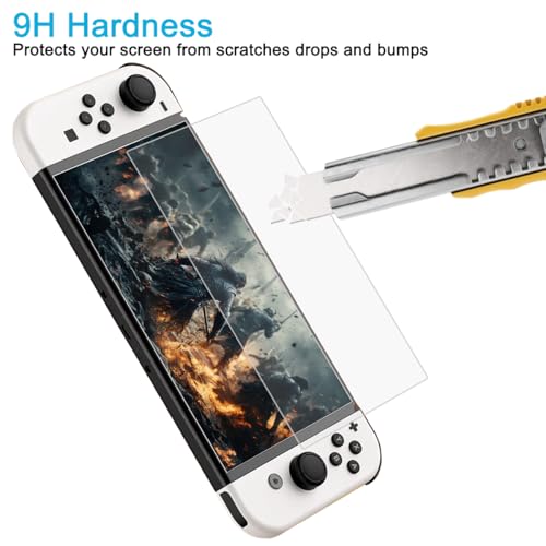 Compatible with Switch 2 Screen Protector 2025, 3 Pack Tempered Glass with Installation Frame, High Hardness, HD Clear, Bubble-Free, Screen Guard for Switch 2 Console