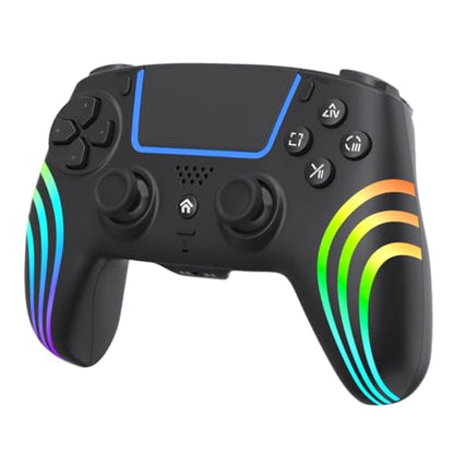 Wireless Anti-Stick Drift Controller for PS5/PC - Features, Turbo, 6-Axis Gyro, Dual Vibration, Macro Back Buttons, Touchpad, Bluetooth 5.0, 3.5mm Audio Jack & Built-in Microphone (BLACK1) - color: BLACK1