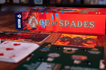 Devir - Ace of Spades Card Game, Solo & Cooperative Poker-Based Strategy Game with Western Horror Theme, Strategy Game, Ages 14+, 1–2 Players, Playtime 40, (English Version)