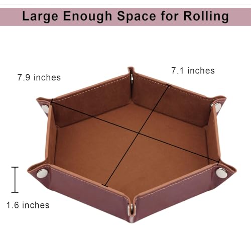 K.T. Fancy Dice Tray 8 Pieces Folding D&D Dice Tray Dice Holder Storage Box for Dice Rolling Tray PU Leather and Velvet. - style: 8 PCS