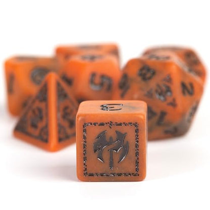 D&D Adventure Dice (Barbarian Class: Orange) - style: Barbarian Class: Orange