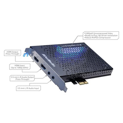 AVerMedia Live Gamer HD 2-PCIe Internal Game Capture Card, Record and Stream in 1080p 60 with Multi-Card Support, Low-Latency Pass-Through on Xbox series x/s, PS5, Nintendo Switch, Windows 10 (GC570)