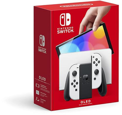 Nintendo Switch OLED with Signature Series Travel Case | Vivid 7” OLED Screen with 64 GB Internal Storage, Enhanced Audio, and Wide Adjustable Stand (White) - color: White
