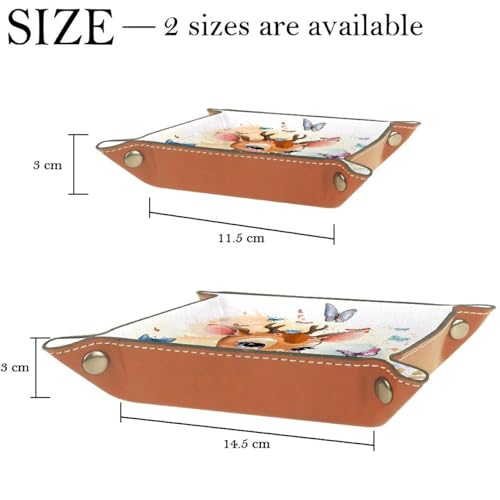 Deer Butterflies Dice Tray Dice Rolling Tray Folding Dice Holder for Dice Games, Like RPG, DND and Other Table Games - color: Multi 3