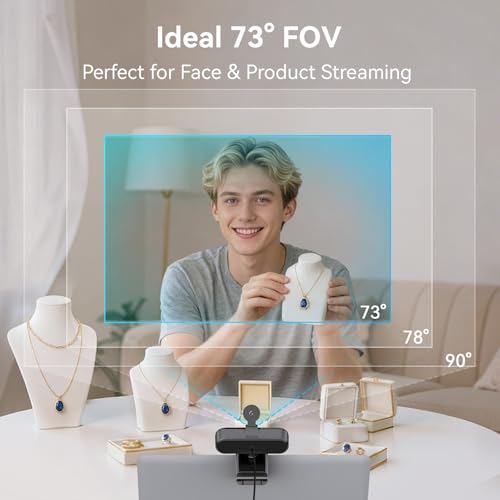 EMEET C60E 4K Webcam for Streaming & Gaming，PDAF Autofocus | Dual Mics, Live Streaming Camera with Auto Light Correction, Plug & Play USB Webcam for PC & Mac - style: Single-Camera w/ PDAF