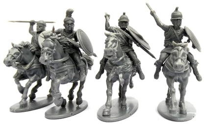 Wargames Delivered - Victrix Greek Light Cavalry Set with Bonus Miniature STL Download - 12 Detailed 28mm Miniatures with Javelins, Shields, and Head Options for Ancient Wargaming Historical Dioramas