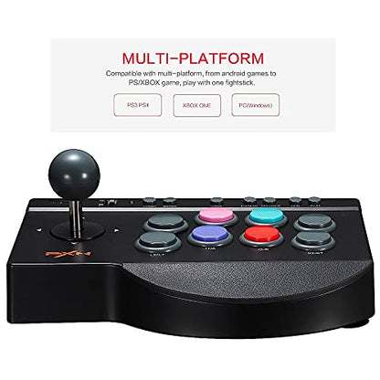 PXN Arcade Fight Stick, 0082 Wired Fighting Joystick, USB Fightstick Game Controller for PS3/ PS4/ Xbox One/Switch/Windows PC