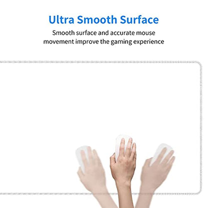 White Mouse Pad Extended Large Gaming Mousepad XL Big Long Oversized Desk Mat Stitched Edges 31.5 X 11.8 Inch for Home Office - color: Black3