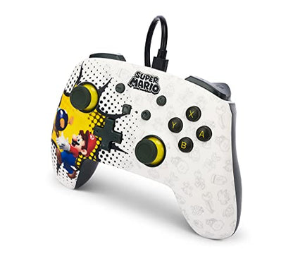 PowerA Enhanced Wired Controller for Nintendo Switch - Bob-omb Blast, Gamepad, game controller, wired controller, officially licensed - color: Bob-omb Blast