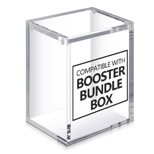 Cinnvoice Acrylic Magnetic Case Booster Box Protective Case Stackable 4mm Thick Magnetic Closure Gifts for Collectors, Cards Not Included(2 Pcs,Booster Bundle (Wide)) - style: Booster Bundle (wide)