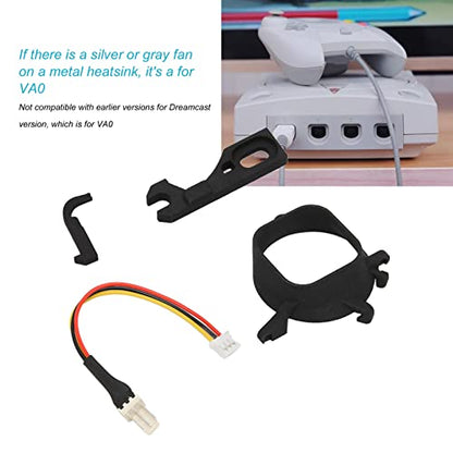 Cuifati 3D Print Console Fan Mount Kit, Mini Brushless Cooling Fan Bracket for DC Gaming Console, Compatible with x10 5V Fans, Silent with GDROM Emulators