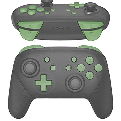 eXtremeRate Matcha Green Repair ABXY D-pad ZR ZL L R Keys for Nintendo Switch Pro Controller, DIY Replacement Full Set Buttons with Tools for Nintendo Switch Pro Controller - Controller NOT Included - color: Matcha Green