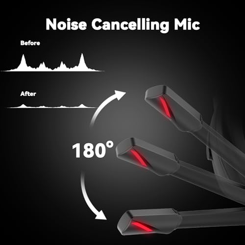 Jimonyer Gaming Headset with Microphone, 7.1 Surround Sound and Noise Canceling Over Ear Headphones for PC/PS4/PS5/Xbox Series/Switch, RGB Light and Soft Imitation Protein Earmuffs(Black) - color: Black
