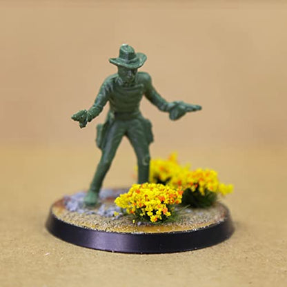 Miniature Vegetation Bushy Shrubs Tuft Flowers with Model Bases War Game DIY Railway Terrain Scenery (E) - color: E