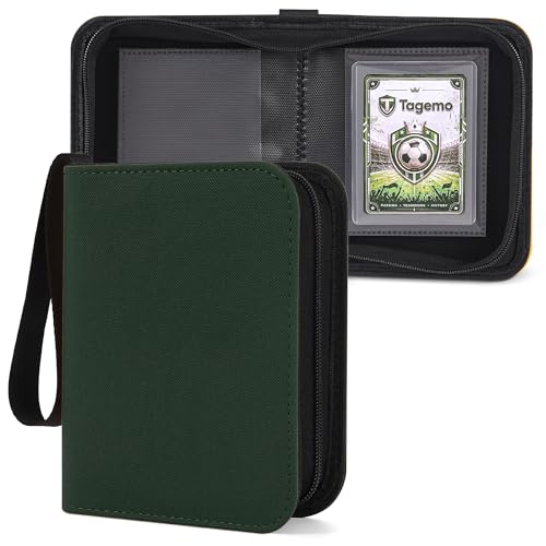 1 Pocket Top Loader Binder, Mini Trading Card Binder Album for 3x4 Rigid Protectors, Small Side-Loading Single Card Binder (PU Leather) - color: Forest Green, size: 1-Pocket