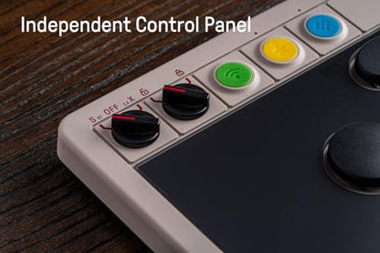 8Bitdo All-Button Arcade Controller for Switch/Switch 2 & Windows – Bluetooth, 2.4G, Wired Connectivity, Low-profile Mechanical Switches, 4 Programmable Buttons with fast-mapping, Hot-swappable PCB