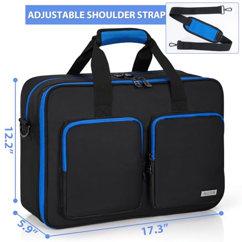 AKOZLIN Padded Carrying Travel Bag Compatible with PS5/PS5 Pro Console Compatible with Monitor,Headset,Game,Charger & Accessories Storage Case [Video Game] - style: For Ps5/Pro-black Blue