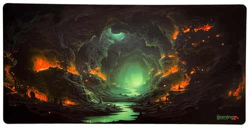 The Gaming Mat Company Single Player MTG Playmat & Mouse Pad – 28" x 14" Candlelight Cavern Gaming Mouse Pad Compatible with Magic: The Gathering playmats, MTG Cards, TCG Gaming mat - color: Forest