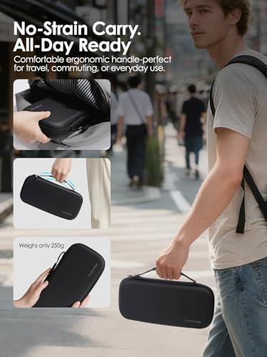 LENTION Carrying Case for Nintendo Switch 2(2025) with Handle, Protective Switch 2 Hard Shell Case with 10 Game Card Slots, Slim Compact & Lightweight Travel Bags for Console & Accessories (Black) - color: Black
