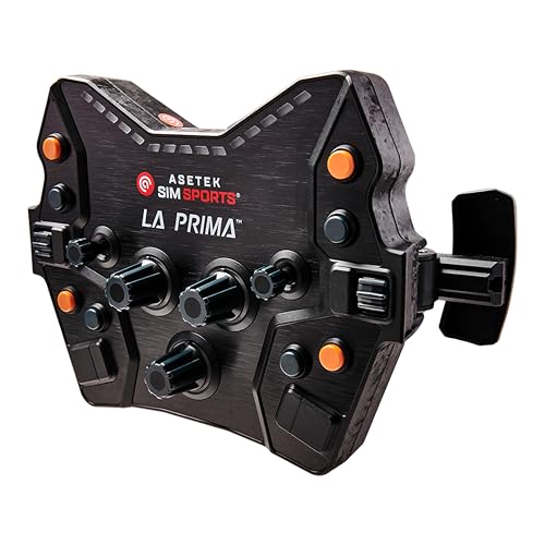ASETEK La Prima GT Button Box | Sim Racing Control Panel for Gaming Steering Wheel | Steering Wheel PC Accessory for Ultimate Racing Experience | High Precision & Customizable Controls - color: Gray - Orange, size: La Prima GT
