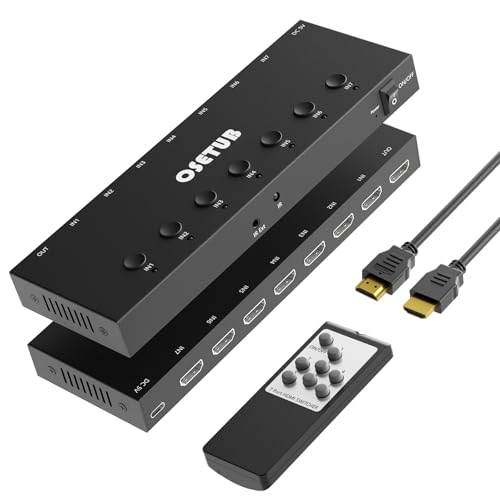 HDMI Switch 7 in 1 Out 4K@60Hz, 7 Port HDMI Switcher Selector Support HDR & HDCP 2.2 & Full 3D Compitable with Nintendo Switch,Xbox PS5/4,Fire Stick,Roku,Apple TV for Gaming & Home Entertainment - size: 4K@60Hz 7 in 1 Out HDMI Switch