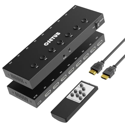 HDMI Switch 7 in 1 Out 4K@60Hz, 7 Port HDMI Switcher Selector Support HDR & HDCP 2.2 & Full 3D Compitable with Nintendo Switch,Xbox PS5/4,Fire Stick,Roku,Apple TV for Gaming & Home Entertainment - size: 4K@60Hz 7 in 1 Out HDMI Switch
