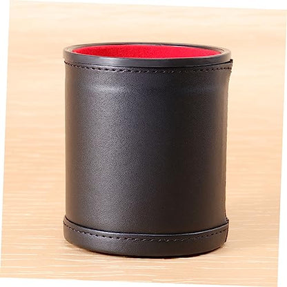 Pu Leather Dice Cup with Felt Lining Silent Dice Storage for Home and Bar Games Includes for and Tabletop Fun