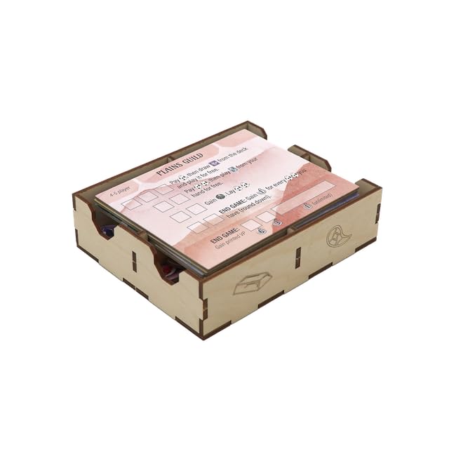 The Broken Token Game Organizer Compatible with Wyrmspan - Wooden Game Organizing Box with Multiple Trays