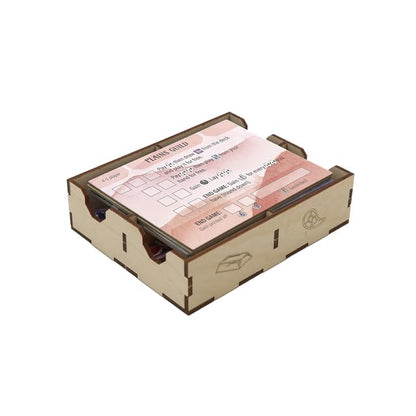 The Broken Token Game Organizer Compatible with Wyrmspan - Wooden Game Organizing Box with Multiple Trays