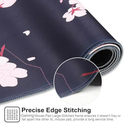 XXL Gaming Mouse Pad 35.4x15.7 Professional Large Mouse Pad & Computer Game Mouse Mat-90x40 Blackhua - color: 90x40 Blackhua, size: 35.4x15.7x0.1IN